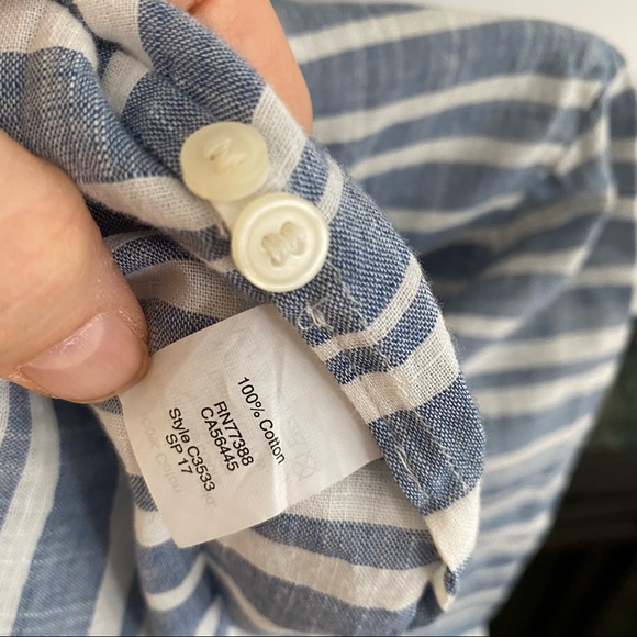J. Crew Striped Gauze Boy Shirt size small - Picture 4 of 9